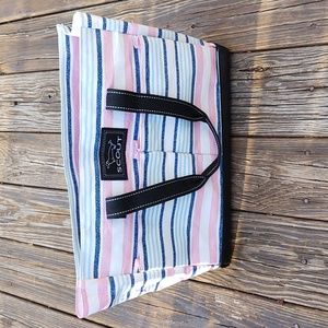 Scout striped tote bag with zipper